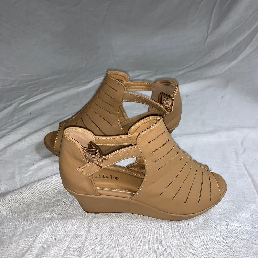 Cute Brown Wedges For Kids